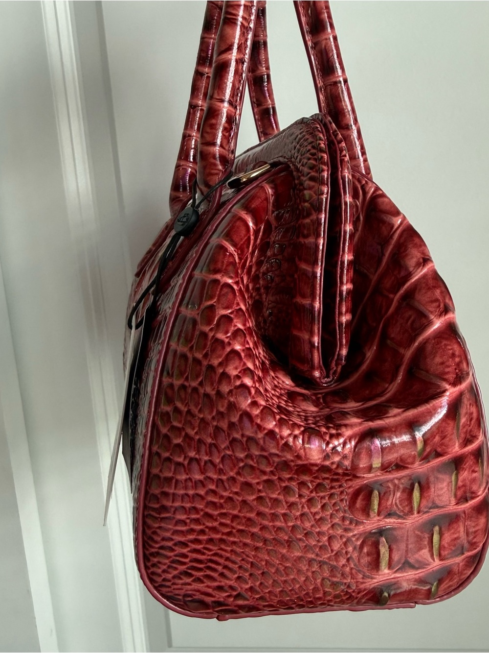 Brahmin Mika Satchel Coquette Vintage Rose Melbourne Leather - Picture 5 of 9